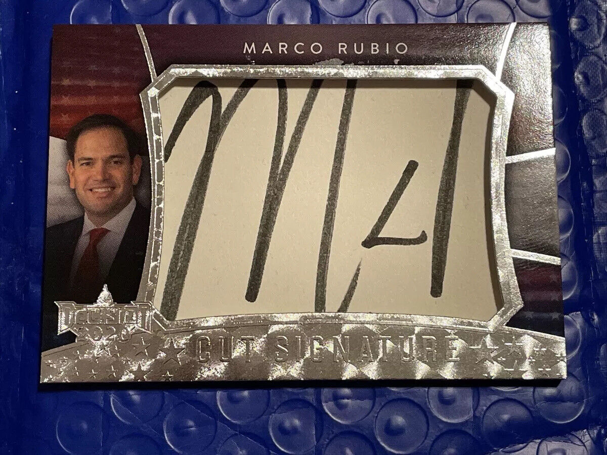 2020 Leaf Decision Senator Marco Rubio Cut Signature Auto Silver Foil Pop LOW