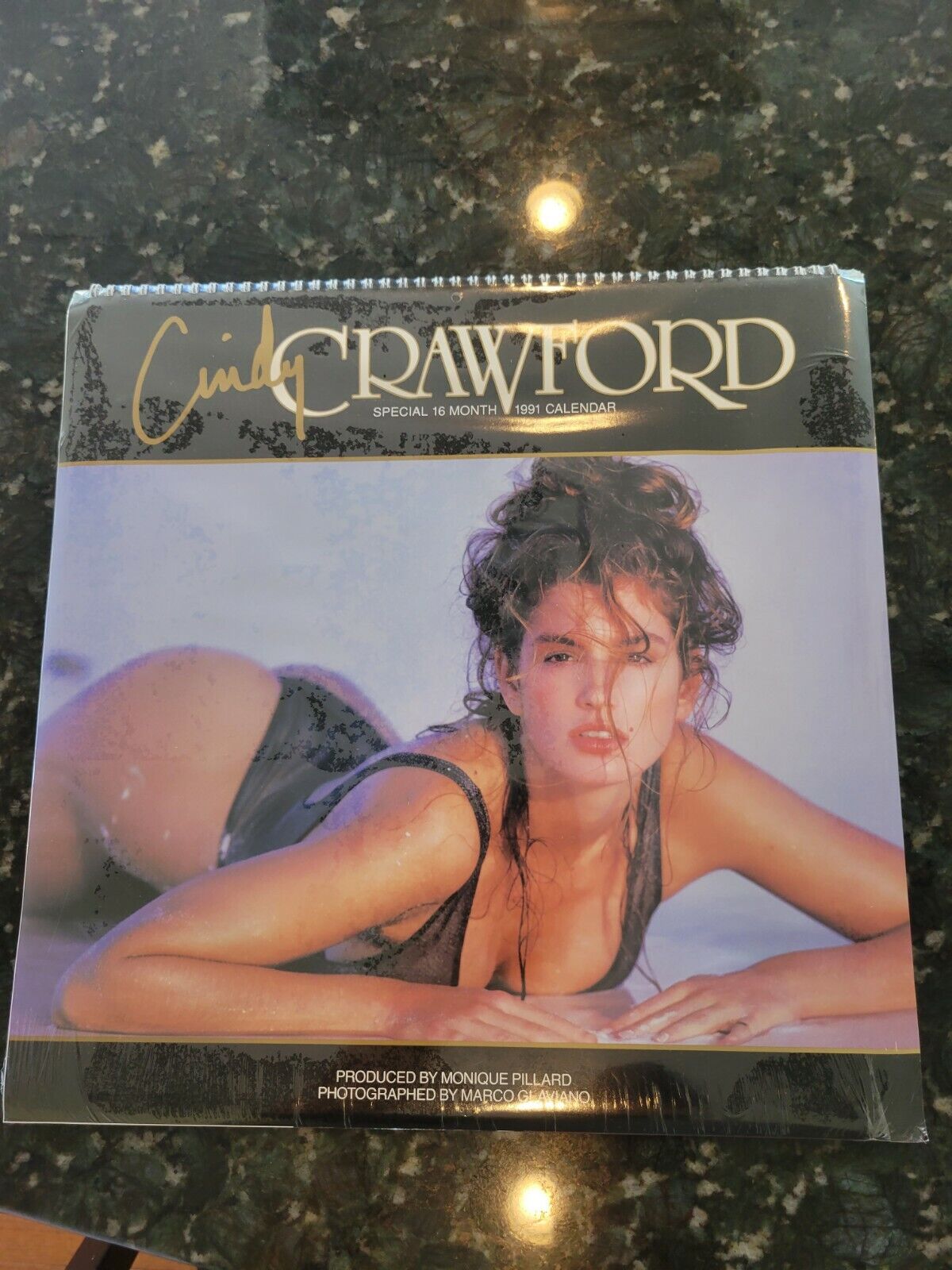 Cindy Crawford Swim Suit Wall Calendar 16 mo 1991 New Sealed 15\