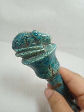 RARE ANTIQUE ANCIENT EGYPTIAN God Sobek Spoons Eat Hiroglyphic Luck Life 1672 Bc picture