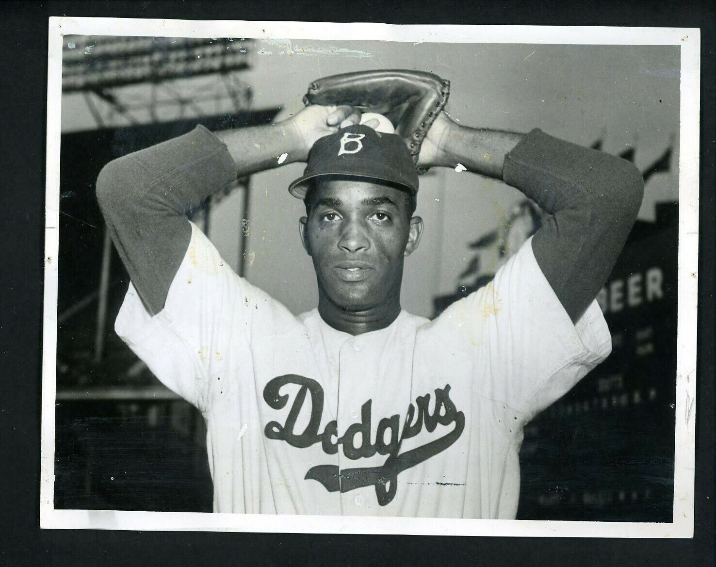 Joe Black 1952 Press Photo Brooklyn Dodgers WM. C. Bill Greene photographer