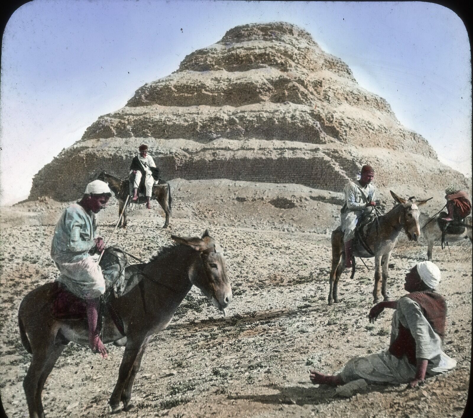 Keystone View Co Color Tinted Glass Slide Step Pyramid Saqqara #9776