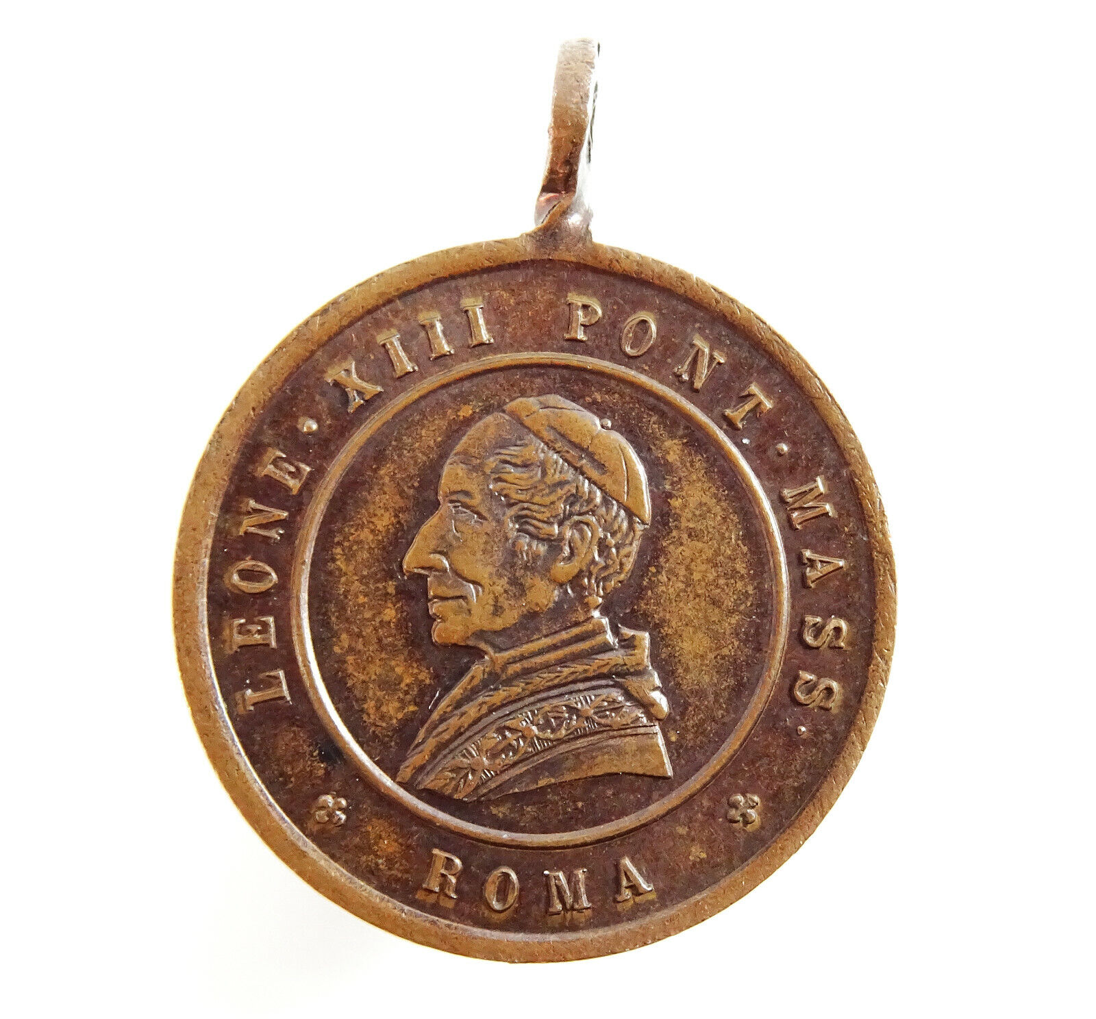 Pope Leo Leon Leone VIII Papal Antique Catholic Medal 50th Priesthood Anniv 1888