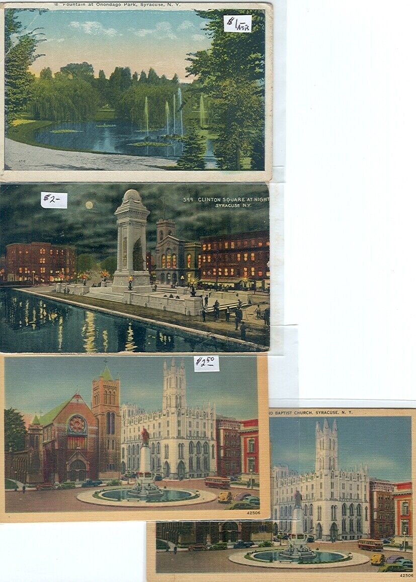 pc12026 postcard Syracuse New York SIX 3 used 3 not used