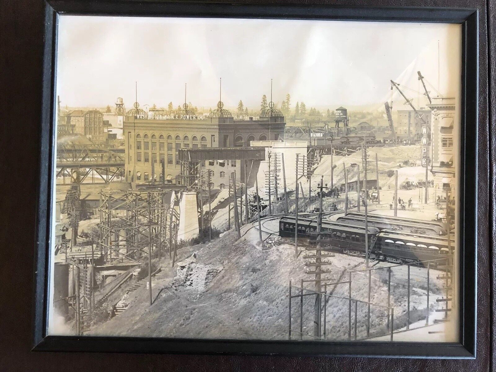 Old Repro Photo Of Downtown Spokane Washingtin c. 1900