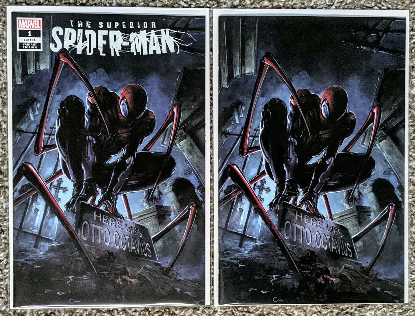 Superior Spider-Man #1 - Clayton Crain Variant Set - Trade Dress + Virgin w/COAs