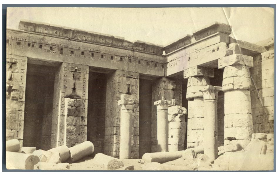 Egypt, Temple of Horus (Edfu) Vintage Albumen Print Albumin Print 9x