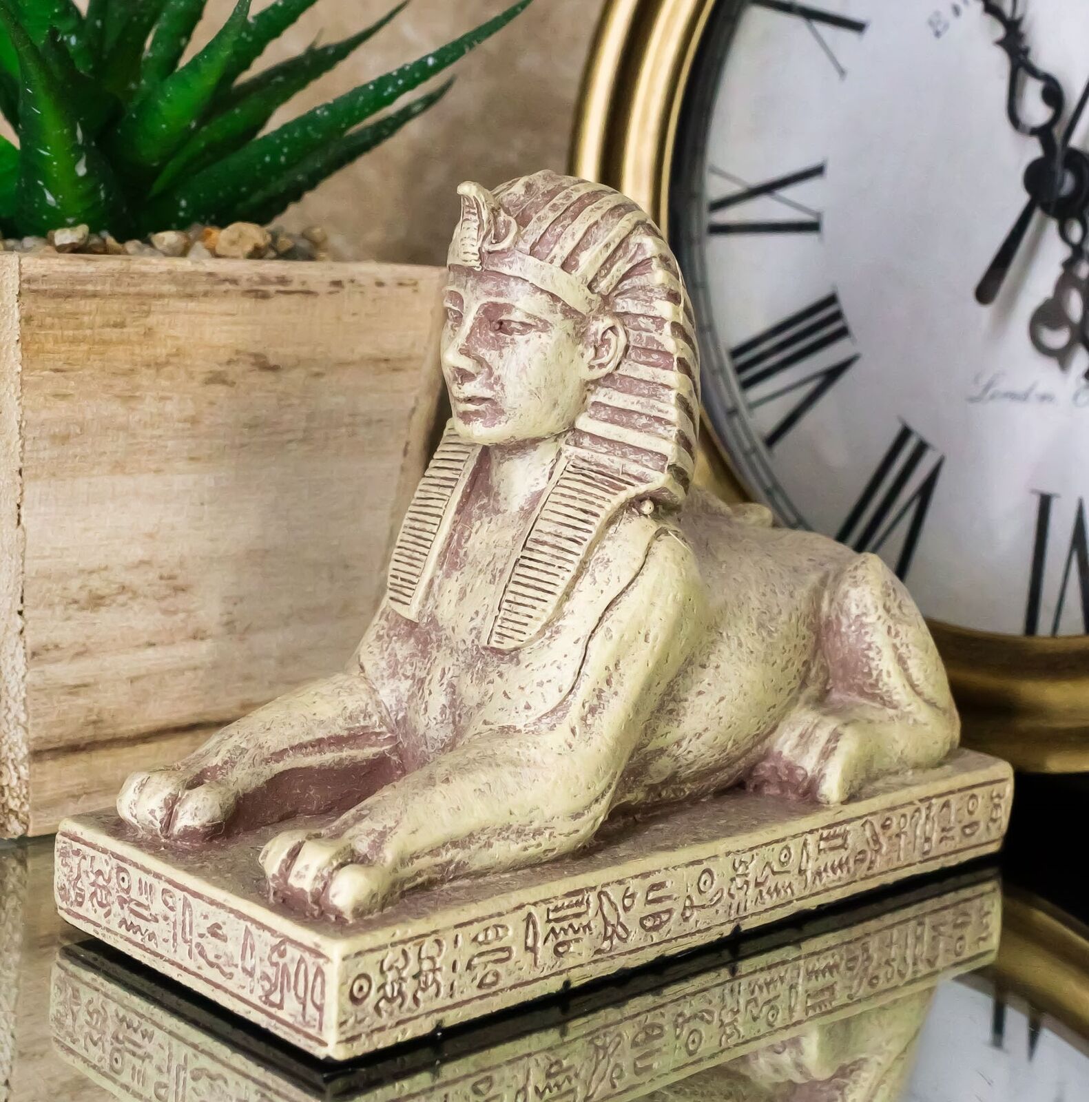 Classical Egyptian Guardian Sphinx Figurine 4.25\