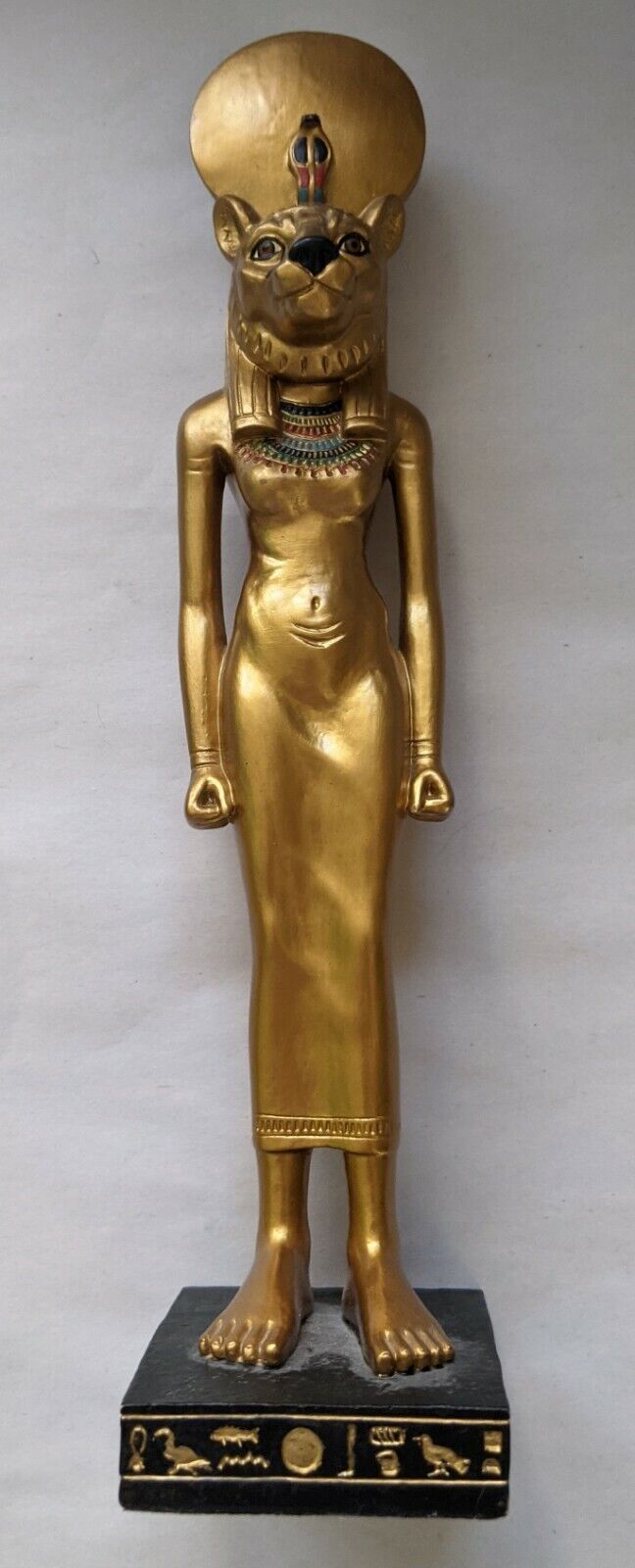 Veronese Egyptian Signed Statue of Goddess  Sekhmet  Vintage 9\