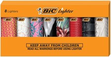 BIC Mini Lighter, Assorted Fashion Designs, Set of 8 Pocket Lighters picture