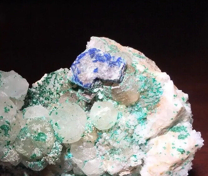 Fluorite, Linarite, Galena, Brochantite - Blanchard Mine, New Mexico