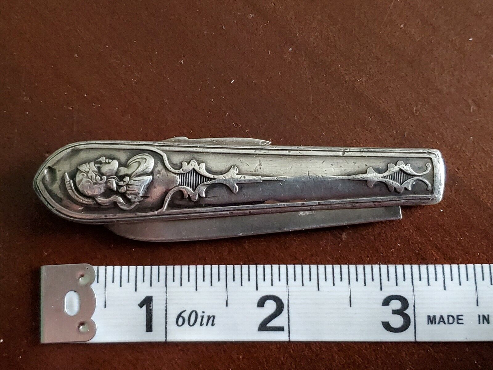 GEORGE MAYLAND PATENTED SOLID STERLING SILVER FRUIT AND NUT PICK  POCKET KNIFE