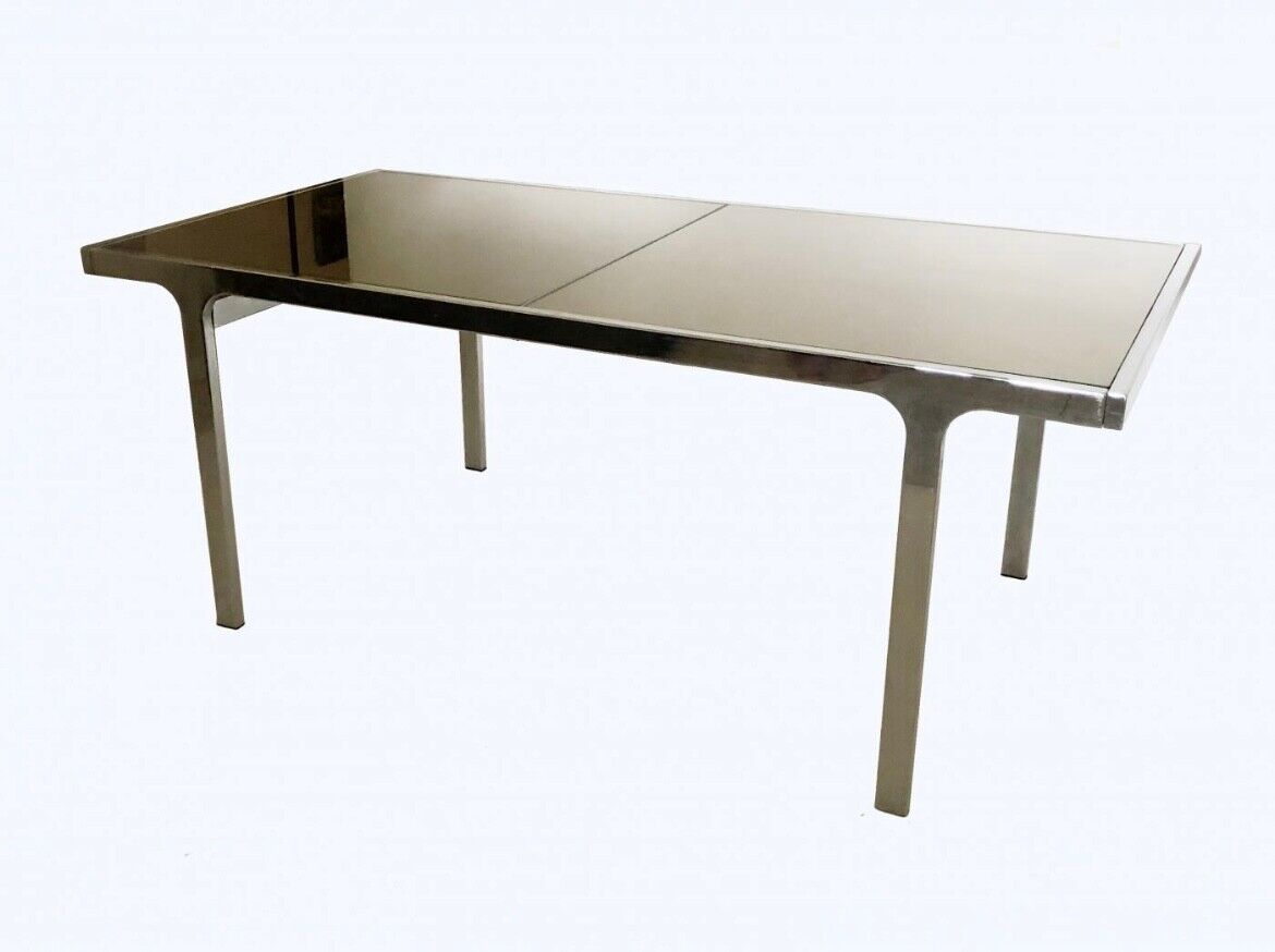 Pierre Cardin Mid Century Modern Chrome Dining Room Table Chair set $20k msrp