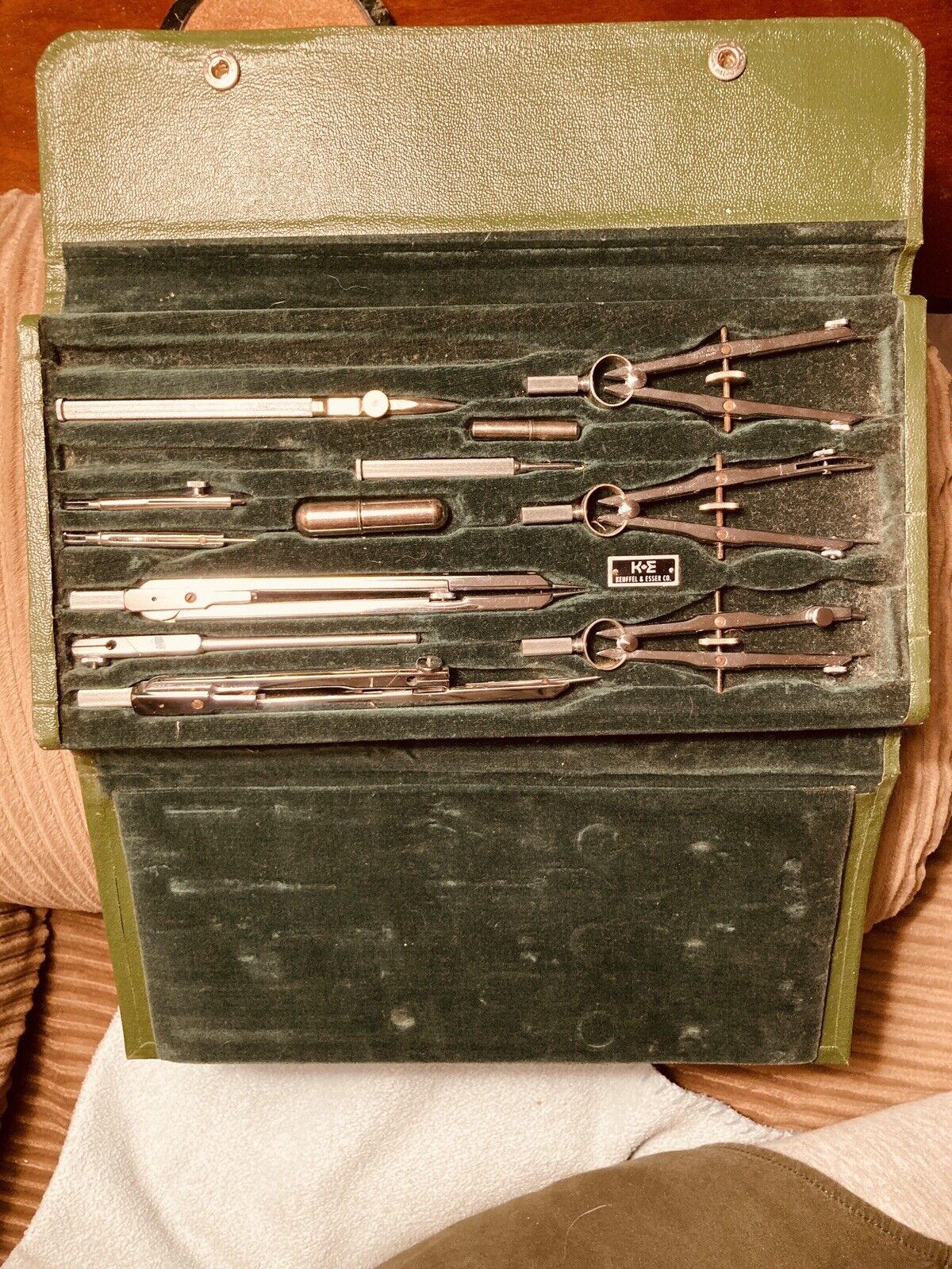 Keuffel & Esser Vintage Mechanical Drawing Compass & Pen Set, Beautiful Cond