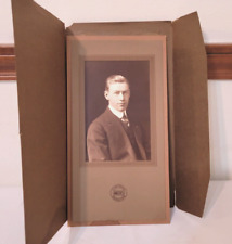 Antique Akers Studio Meridian, Connecticut Handsome Man Cabinet Photo Card picture