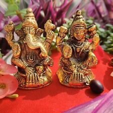 Ganesha Laxmi Statues Golden oil lamp for Diwali Temple Decorations Pooja picture