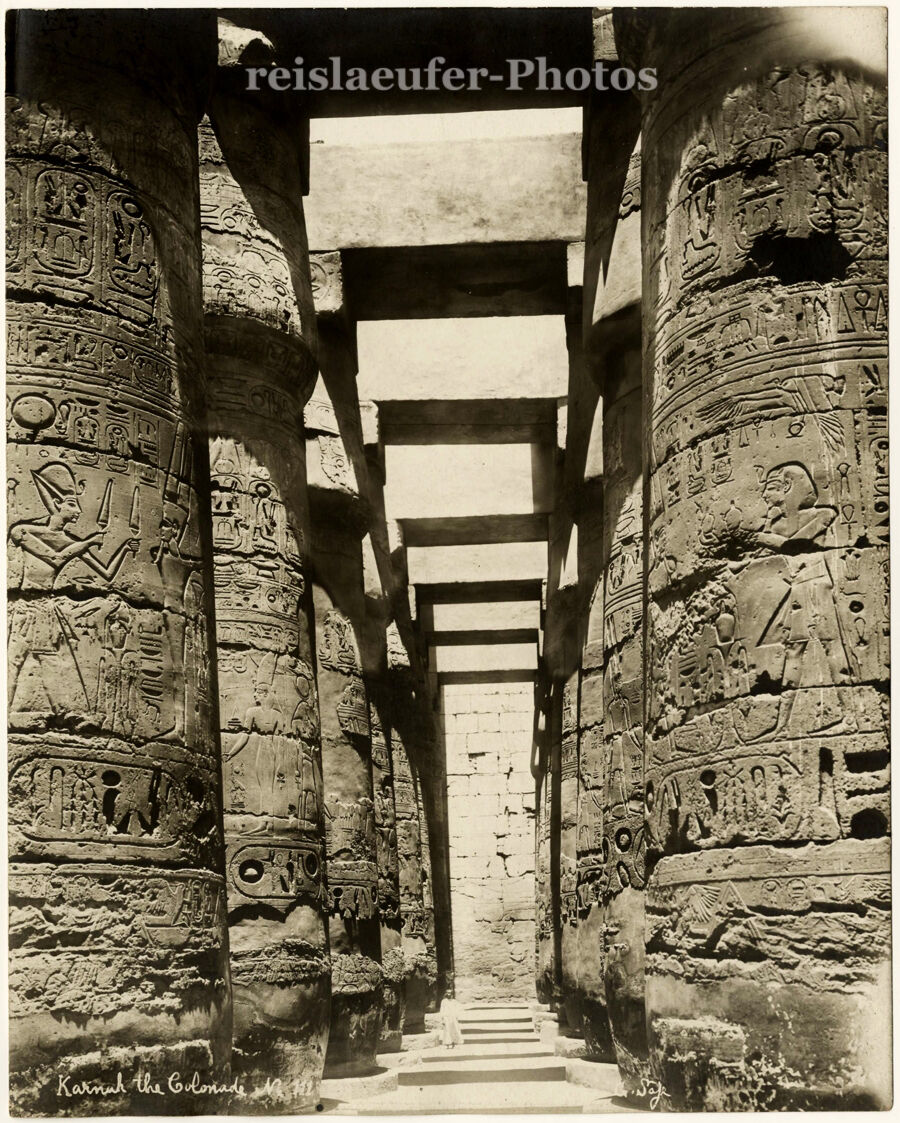 Karnak the Colonade by G. Safe, Orig. Photo, ca. 1900
