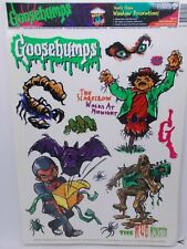 Vintage 1996 Goosebumps Halloween Window Clings Made USA Slappy  Mud Monster picture