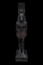 UNIQUE ANTIQUE ANCIENT EGYPTIAN Statue Heavy Stone Head of Cow Goddess Hathor picture