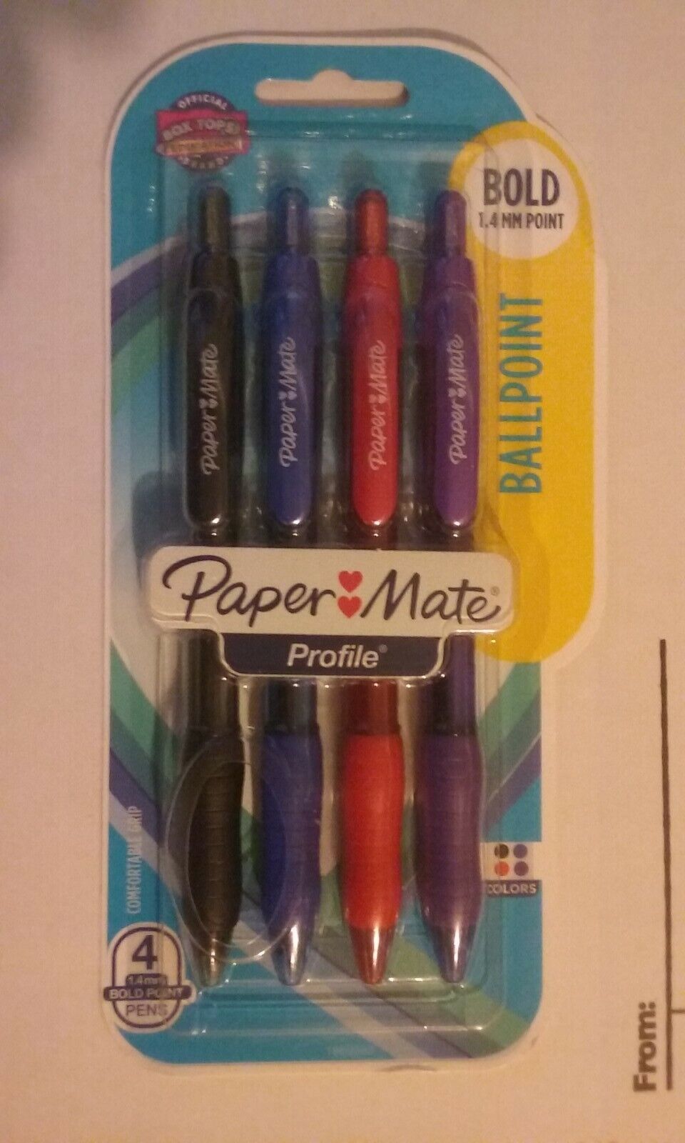PAPERMATE COMFORTABLE GRIP 1.4 mm  BOLD  POINT  PEN  4 pack