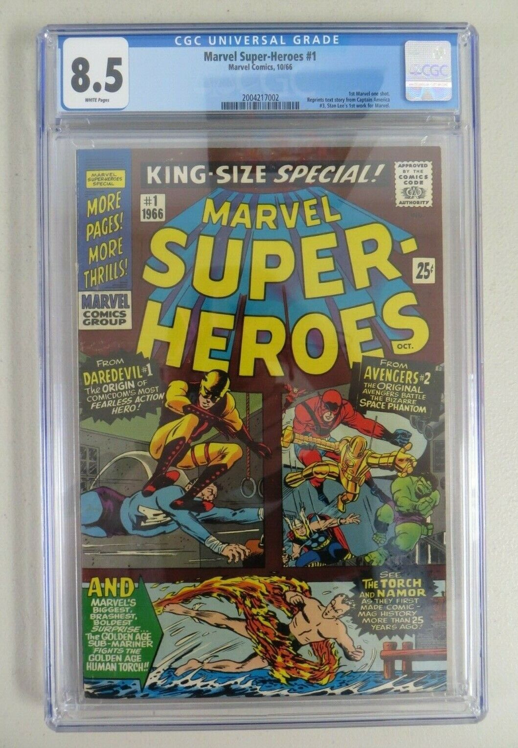 Marvel Super Heroes #1 (1966) CGC 8.5 Daredevil Avengers Stan Lee 1st One Shot