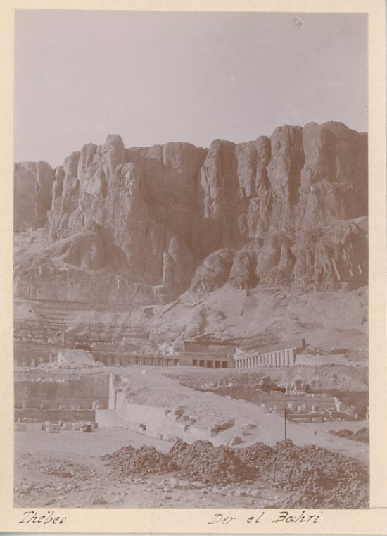 Egypt, Thebes, Der el Bahri Vintage Print.  8x11 Circa Citrate Print 