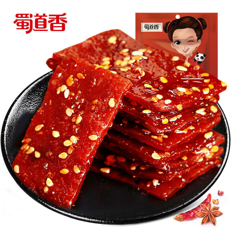 200g Spicy Snacks Chinese Food Pork Jerky 蜀道香零食中国小吃 即食麻辣猪肉脯 200g