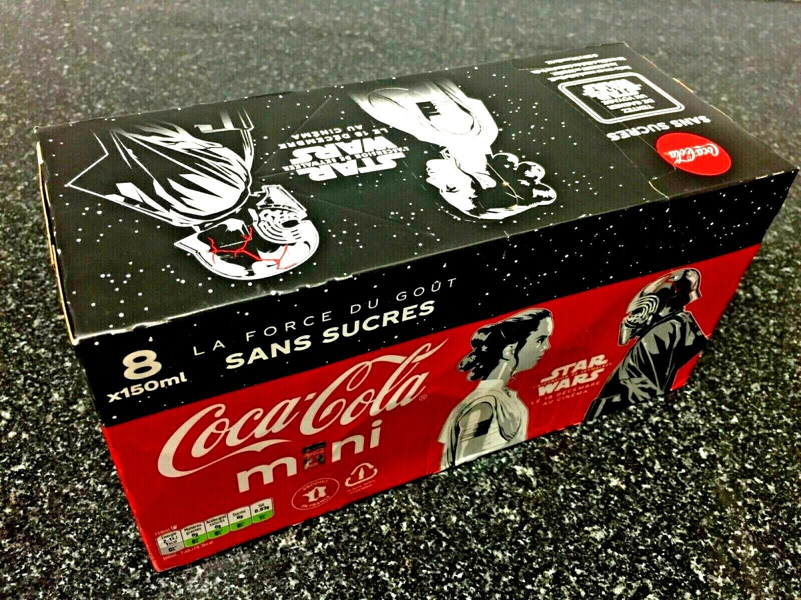 COCA COLA 8 CAN UNOPENED EMPTY STAR WARS RISE OF SKYWALKER FRENCH limited editio