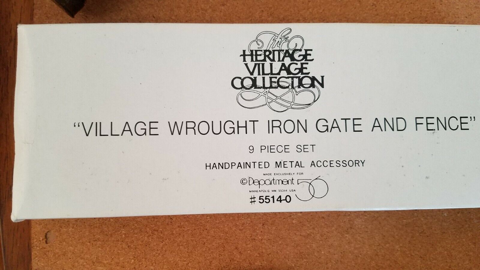 Dept 56 Village Wrought Iron Gate, Heritage Village Collection. NIB