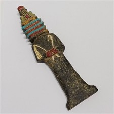 Egyptian Pharaoh Head Figurine, Ancient Style Decor, Collectible Souvenir Gift picture