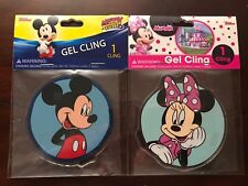 Disney Mickey & Minnie Mouse Set of 2 Wall Gel Clings New Stocking Stuffer XMAS picture