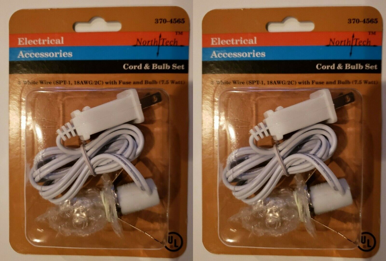2 New C7 Replacement Light Cord for blow mold, 3\', Socket & Bulb with clips