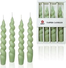 5-8 Hour Unscented Candle 4 Green Candles Per Box Spiral Taper Candle 5 Days ETD picture