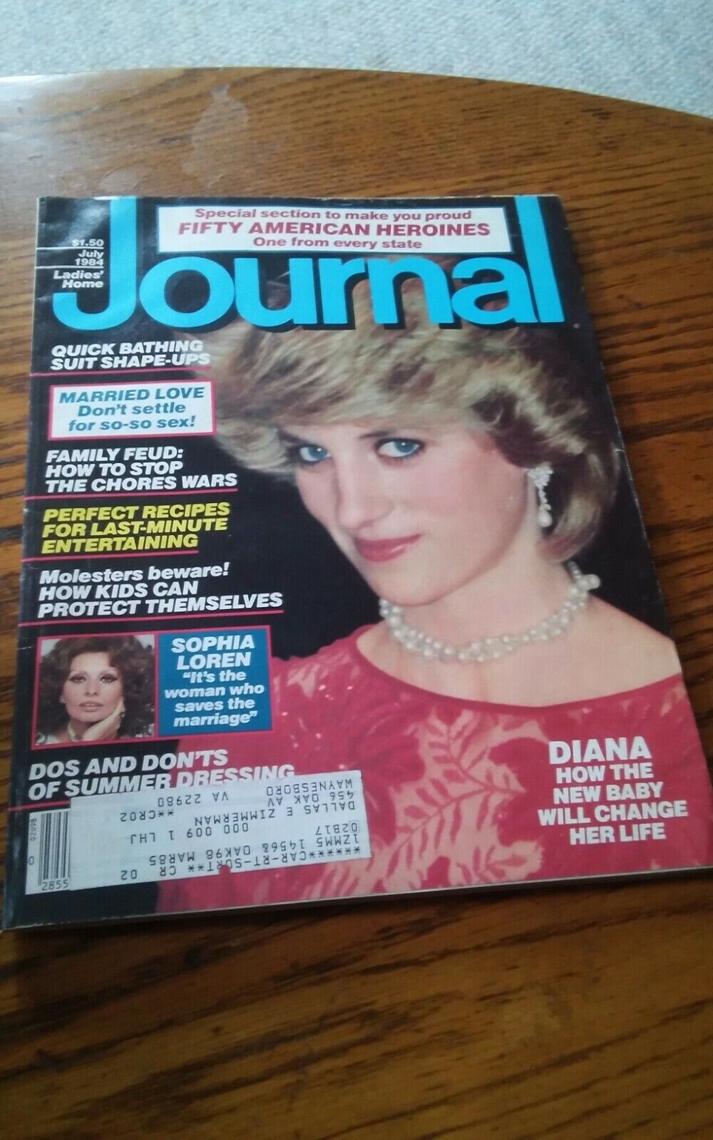 VTG Ldies Home Journal Magazine Princess Diana Cover 1984