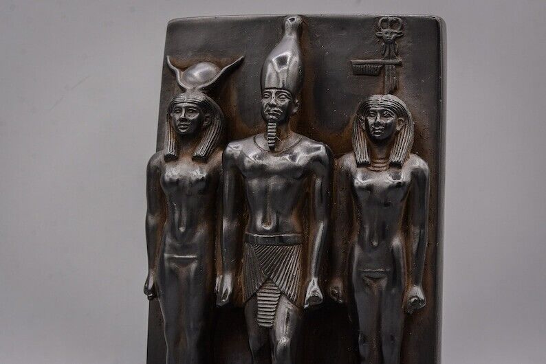 The Famous Wall Sculpture of Pharaoh Menkaure - Menkaura Statue With Goddess Hat