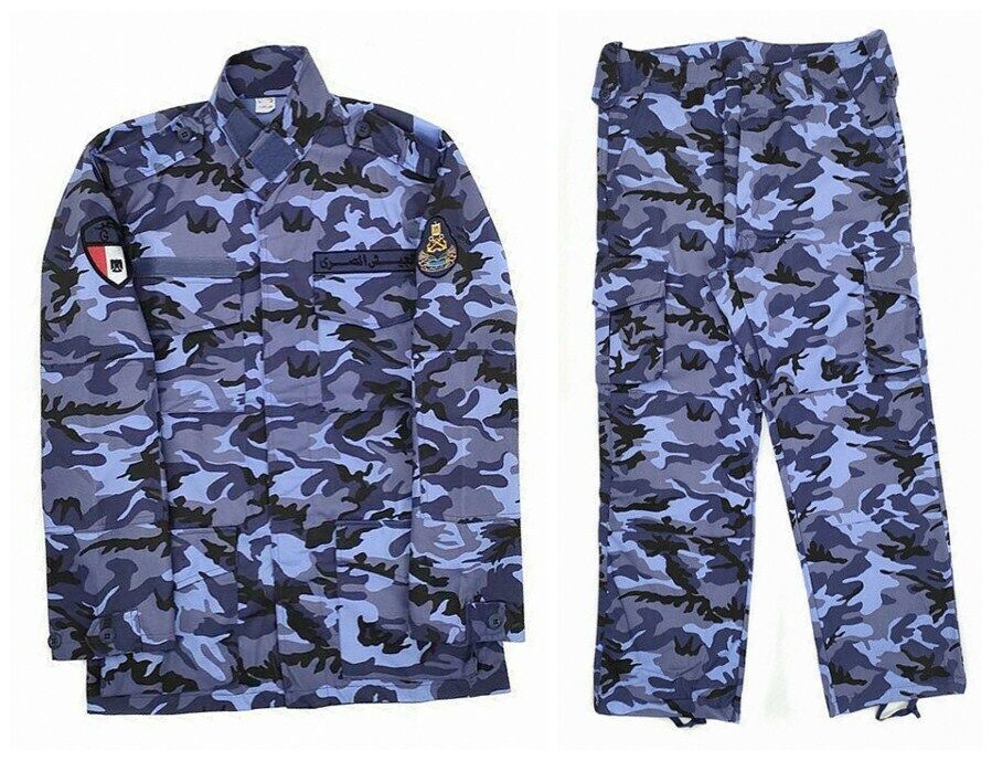 Original Africa Egypt Navy Army Blue Woodland Camouflage Uniforms Jacket + Pants