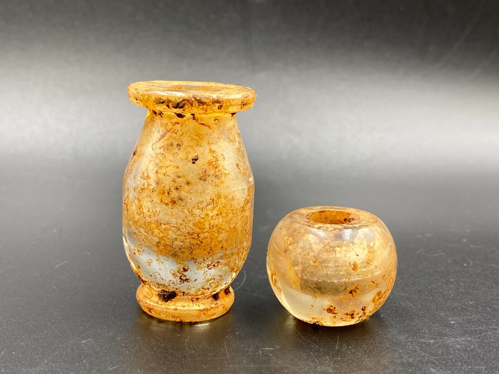 Old Antique Vintage Crystals Quartz Make Up Ornament Bottle Jar 