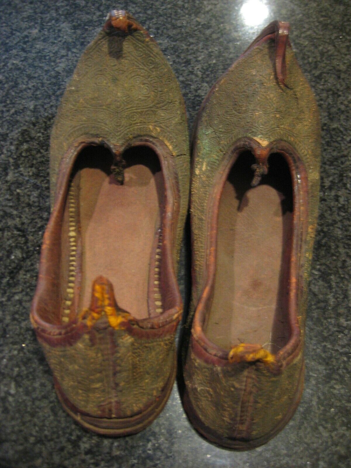 Vintage Leather Hand Made Genie Shoes