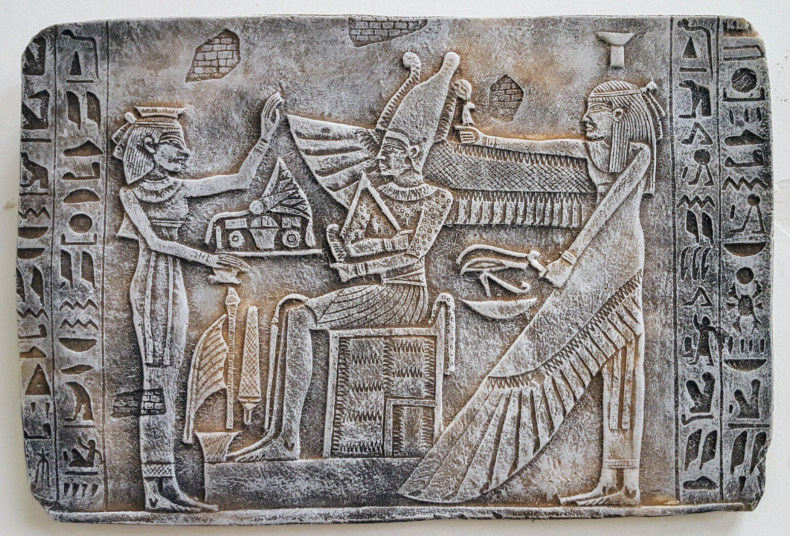  Egyptian Wall Decor God Osiris Nephthys priest Antique Reproduction