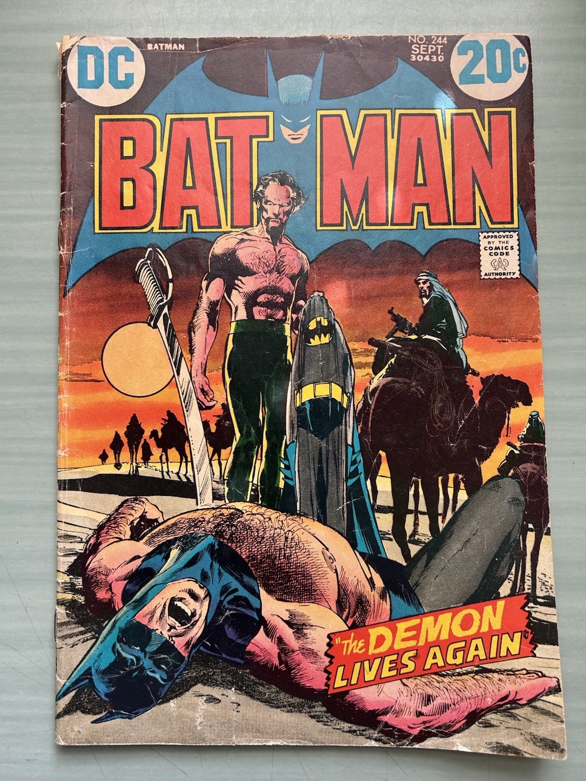Batman #244 VG- 3.5 1972  Neal Adams Cover Iconic Ra\'s Al Ghul Cover