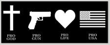 PRO GOD PRO GUN PRO LIFE REPUBLICAN BUMPER STICKER    picture
