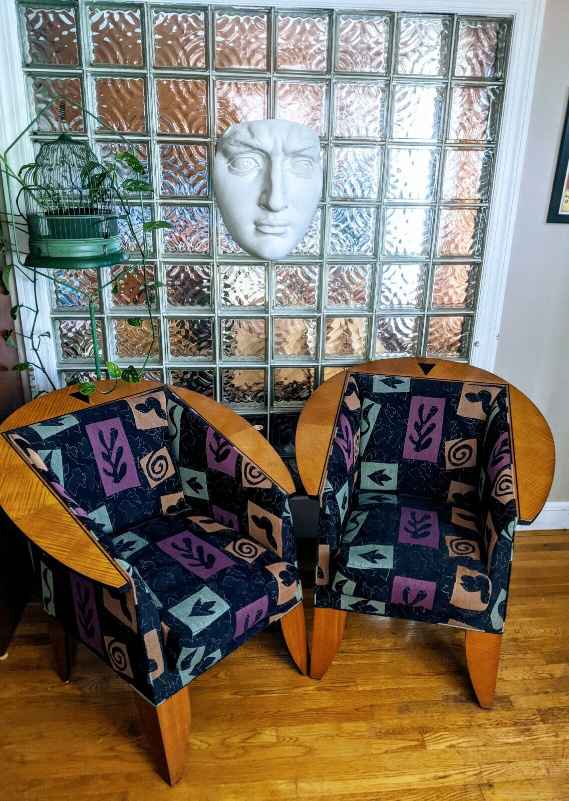 Iconic PAUL HAIGH Modern Opus ENIGMA Bernhardt Chairs Memphis Art Deco