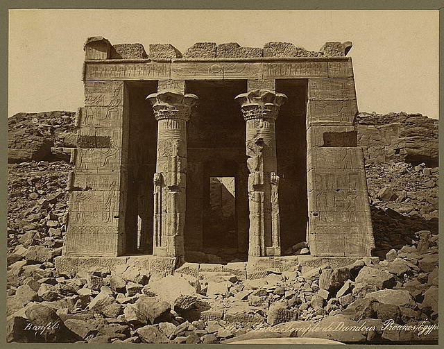 Pronaos,Remains of Temple of Dendur,Dandur,Egypt,1867-1899,Maison Bonfils