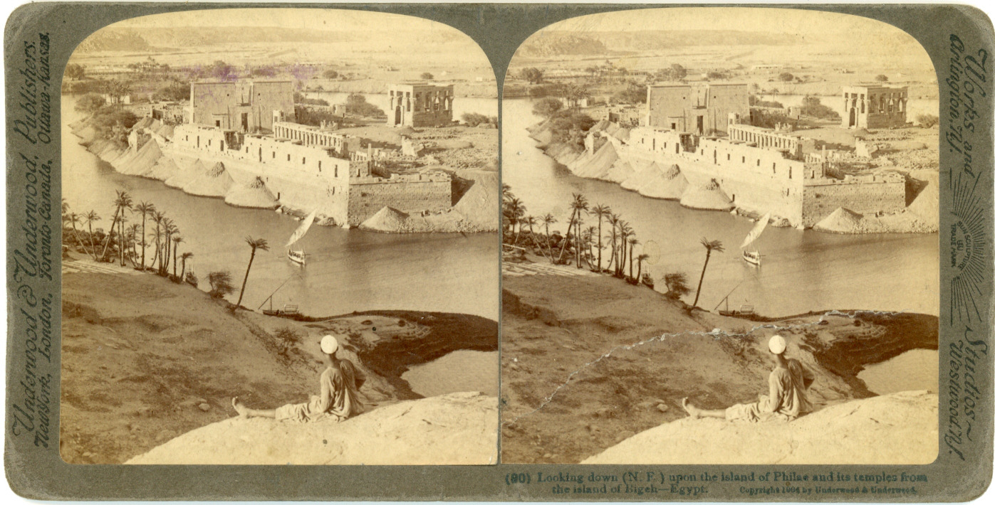 Stereo, Egypt, Egypt, Island of Philae and its temples, 1904 Vintage Stereo ca