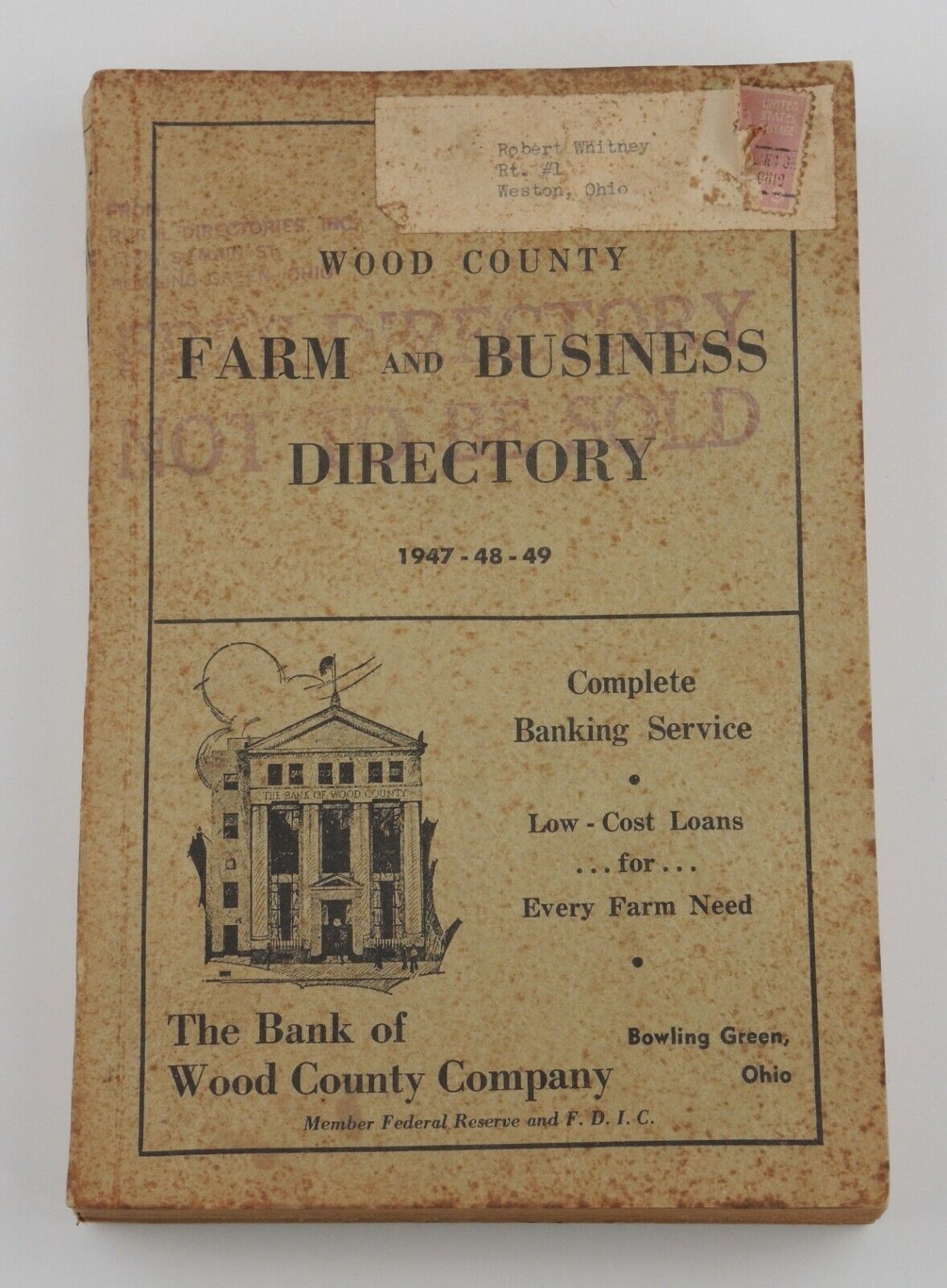 Wood County OHIO Farm Business Directory 1947 Perrysburg Rossford Bowling Green