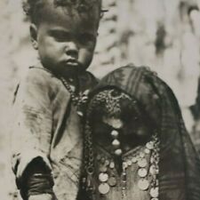 Egyptian Bedouin Nomadic Native Tribe Woman Child Portrait 1940s Egypt Photo 92 picture
