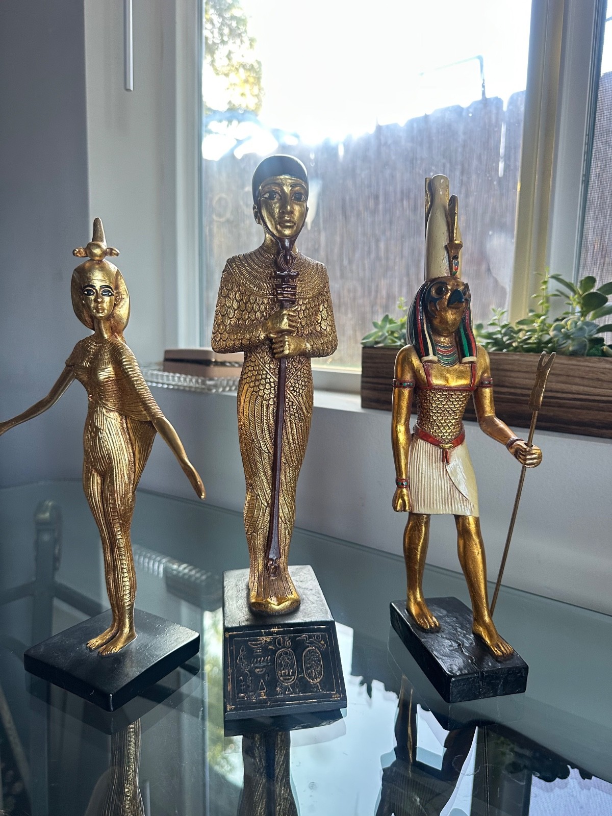 Egyptian Gods Horus, Ptah & Goddess Serket Statues/Sculptures - AGI 