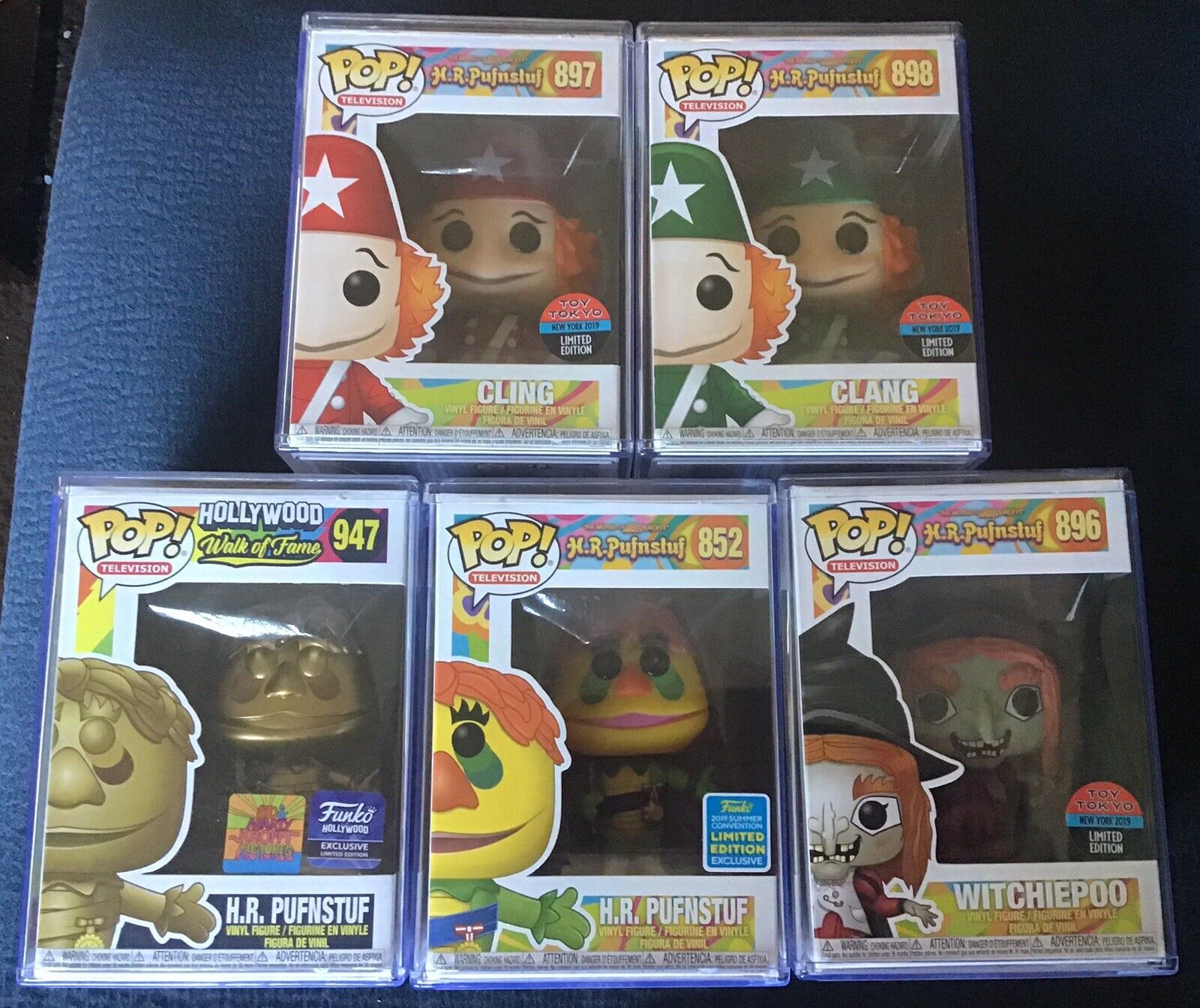 Funko Pop Gold H. R. Pufnstuf Hollywood Walk Of Fame + Lot of 5 Cling Clang Etc