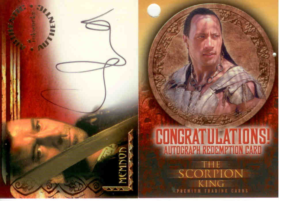 Scorpion King Trading Cards Subset Signature A5: Memnon