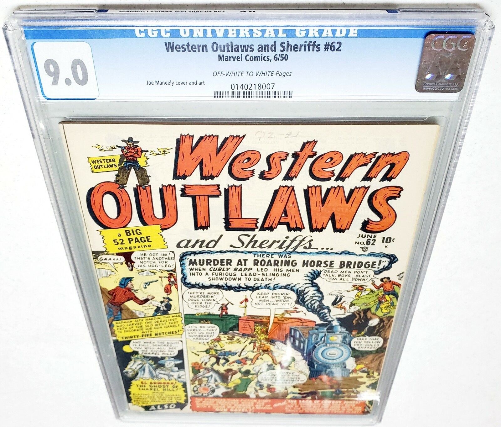 #1 CGC VFNM 9.0 Marvel Comics Western Outlaws #62 TOP Census 1st Ghost Rider