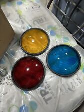 Crouse Hinds Traffic Signal  set of 3   Smiley Lenses  with gaskets picture